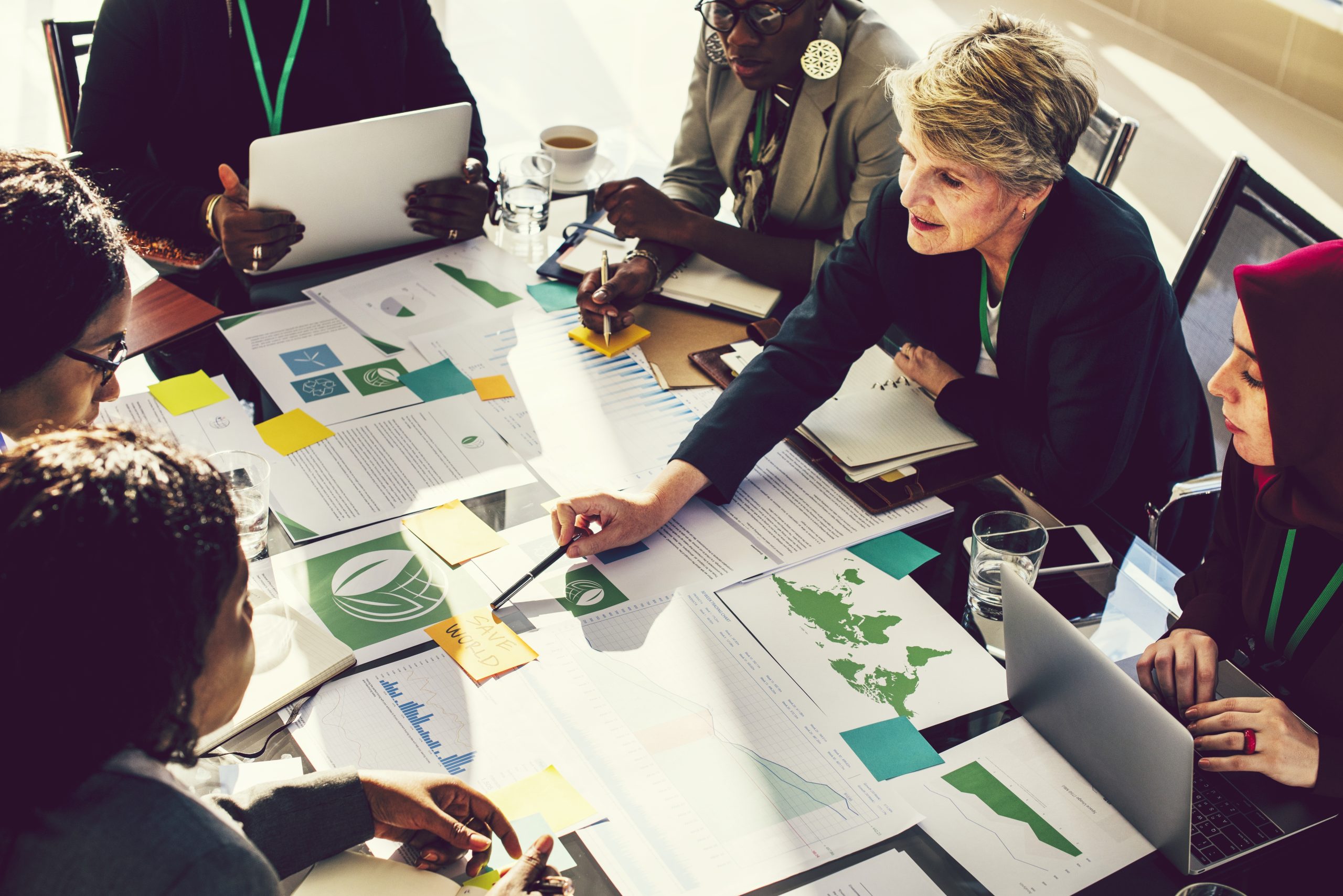 International business meeting and planning